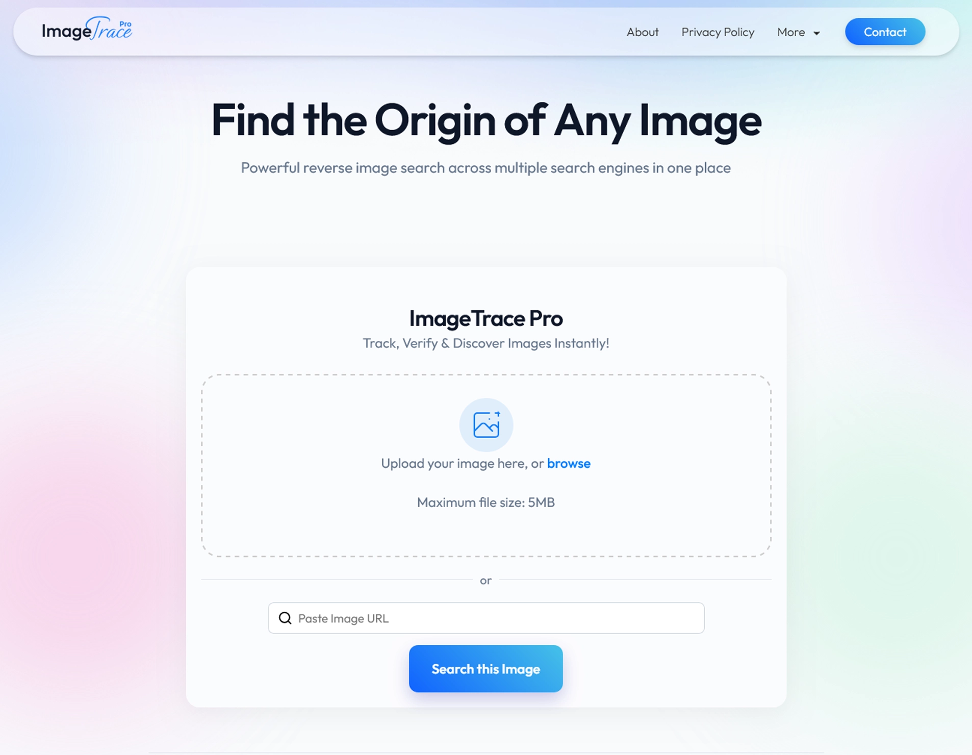 ImageTrace - Reverse Image Search and News Verification Tool